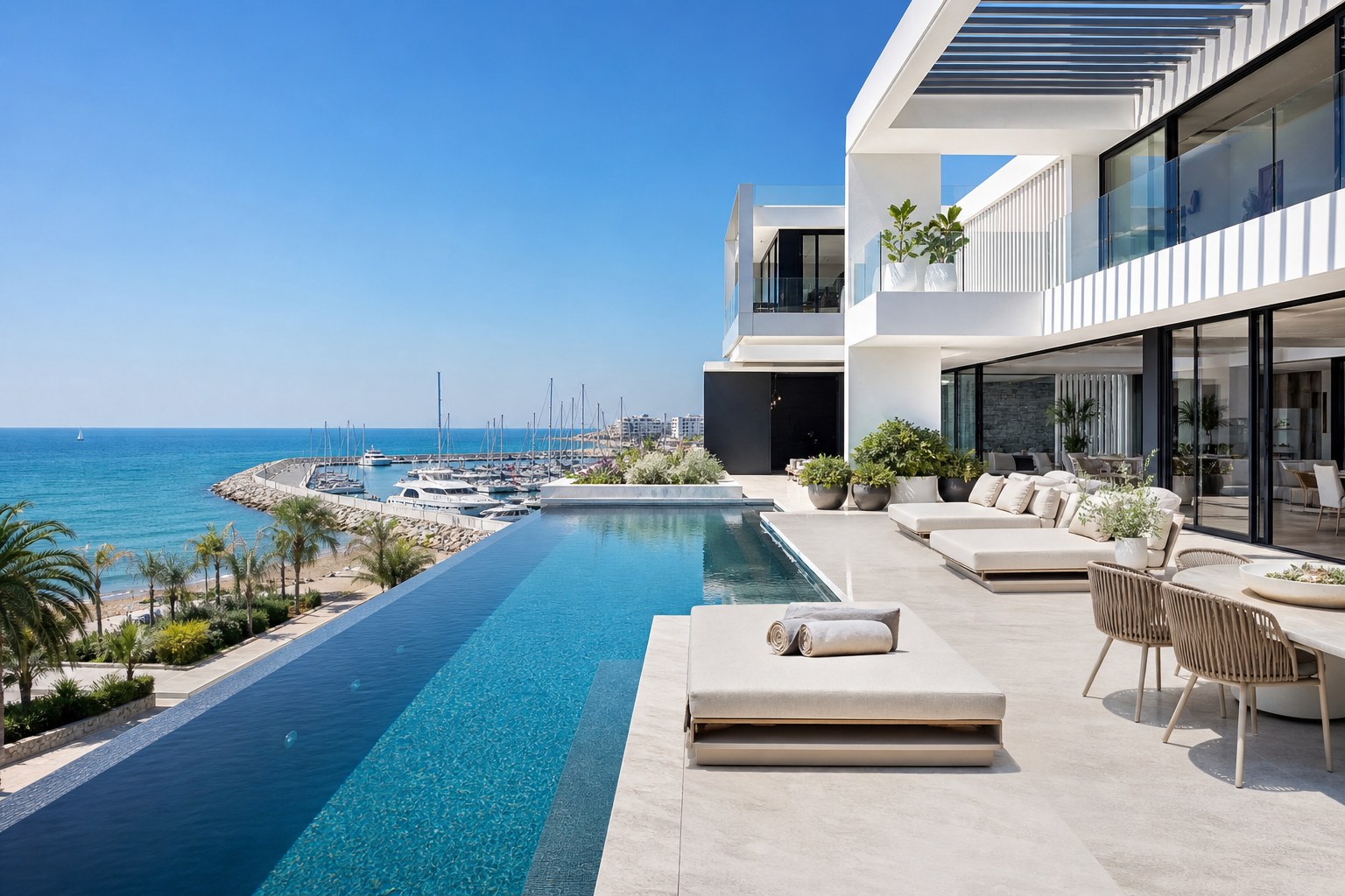 Marina View Villa with infinity pool